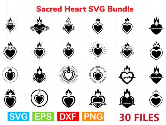Download Sacred Heart SVG Bundle - Sacred heart svg Collection